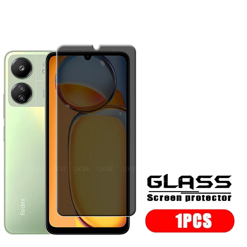 4Pcs For Xiaomi Redmi 13C Glass Redmi 13C Screen Protector Phone Cover Protective 9H Anti-Spy Privacy Tempered Glass Redmi 13C