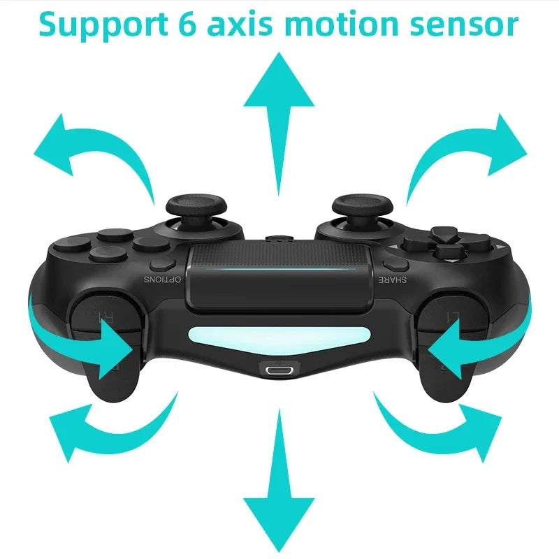 Bluetooth-yhteensopiva peliohjain PS4/Slim/Pro langattomalle peliohjaimelle PC:lle Dual Vibration Joystick IOS/Androidille