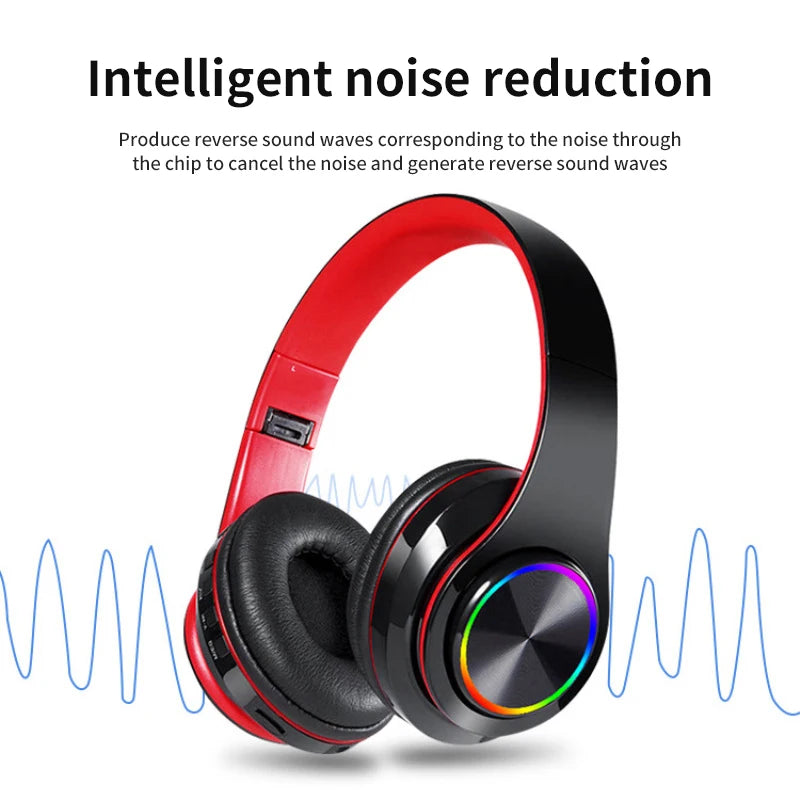 B39  Bluetooth Headset Foldable Headphones HiFi Stereo Earphone With Mic Support SD Card FM For Xiaomi Iphone Sumsamg Phone