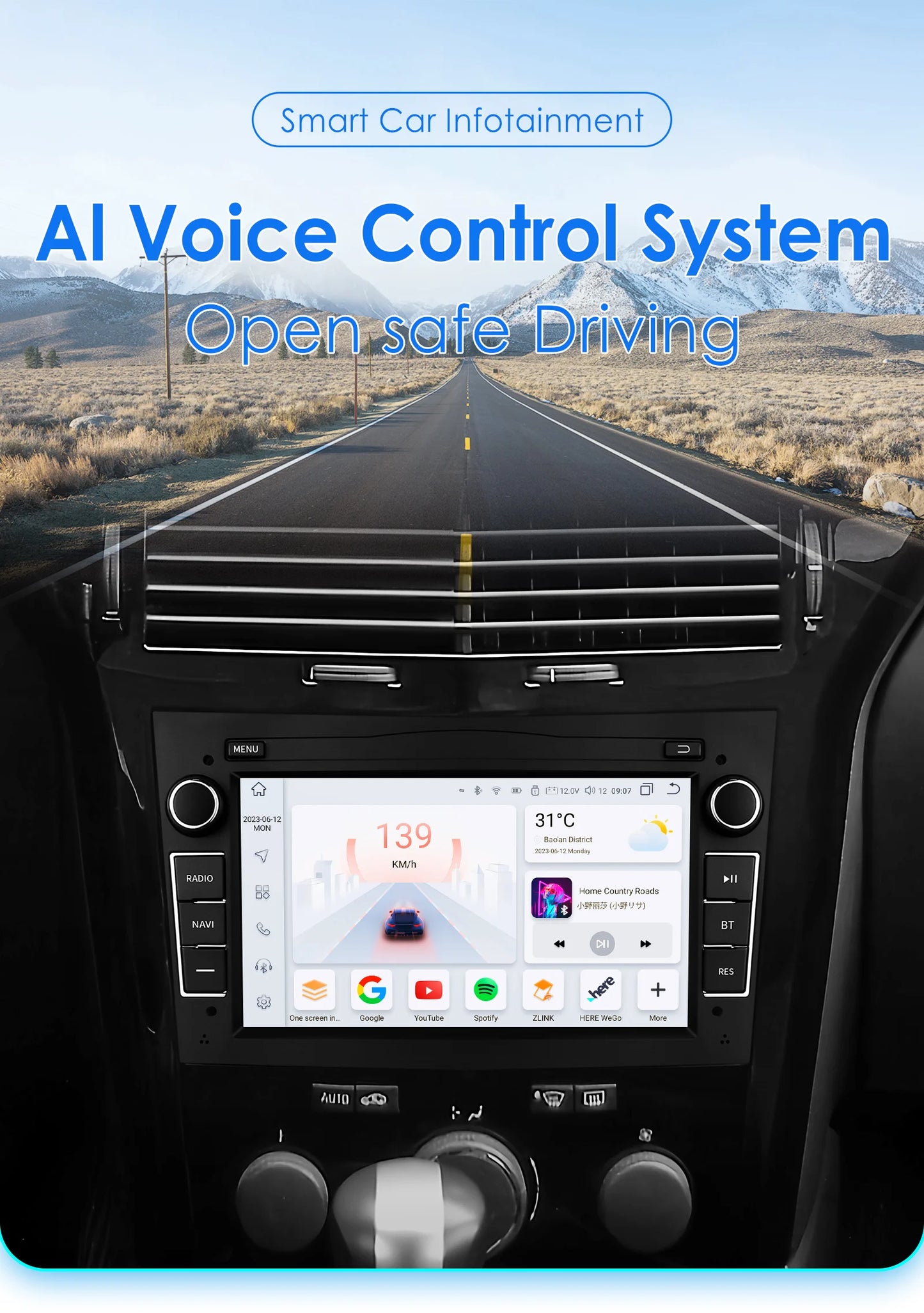 8G+128G 2Din Android 13 Car GPS Navigation Autoradio for Opel Astra H G J Antara Vectra C B Vivaro Corsa C D Zafira B Stereo RDS