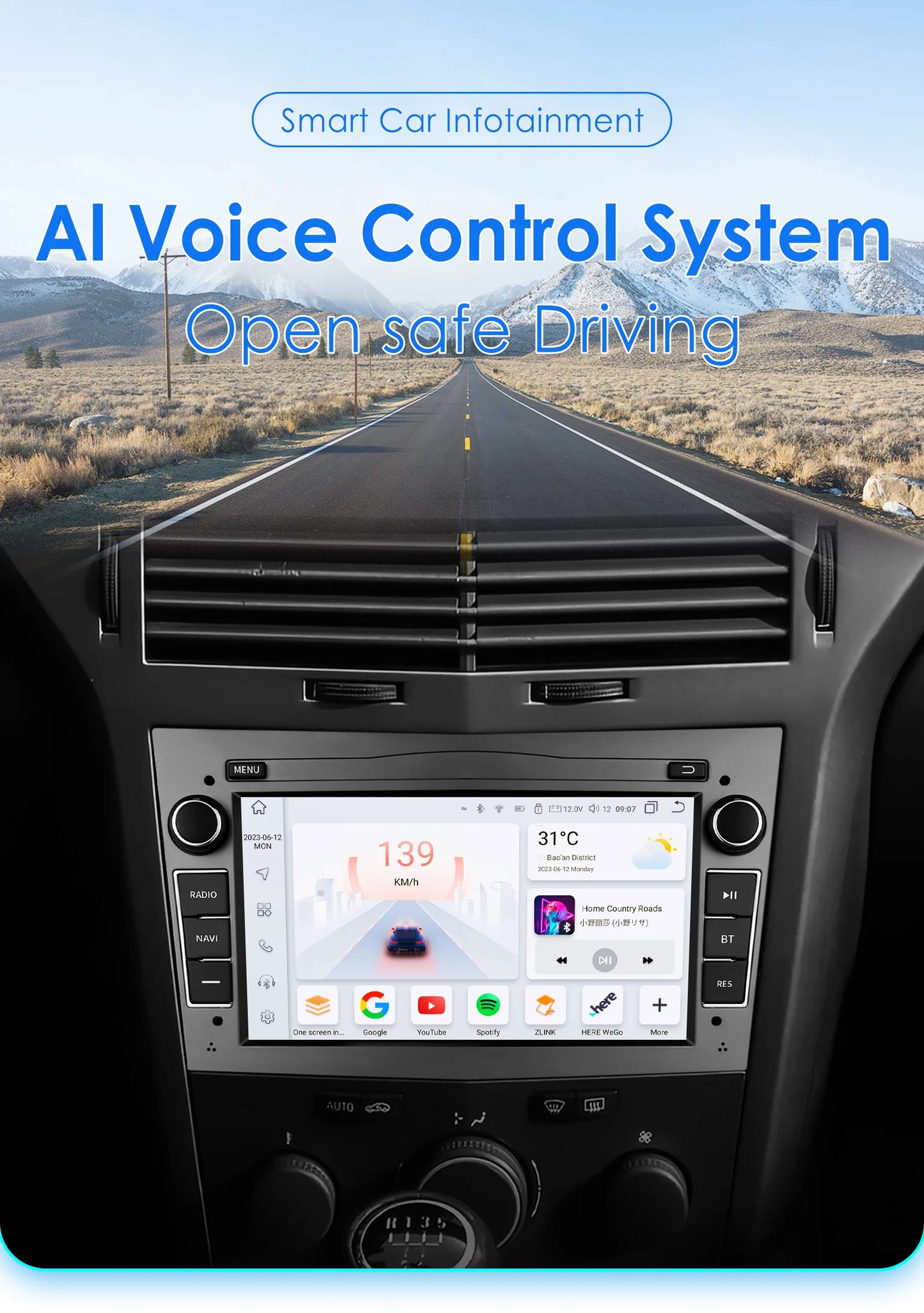 8G+128G 2Din Android 13 Car GPS Navigation Autoradio for Opel Astra H G J Antara Vectra C B Vivaro Corsa C D Zafira B Stereo RDS