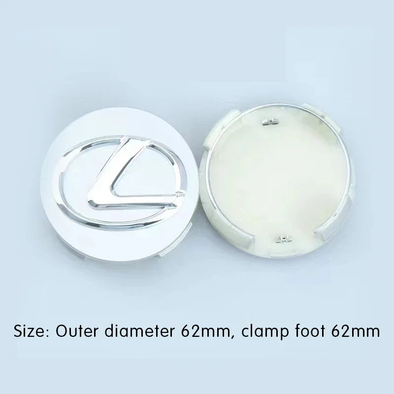 4PCS 62mm Car Wheel Center Hub Emblem For Lexus ES240 ES250 ES350 IS250 IS300 RX270 GS NX300 RX300 RX350 RX400H SL430 CT200