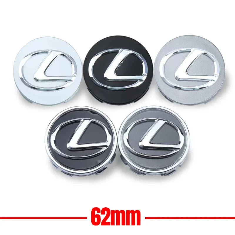 4PCS 62mm Car Wheel Center Hub Emblem For Lexus ES240 ES250 ES350 IS250 IS300 RX270 GS NX300 RX300 RX350 RX400H SL430 CT200