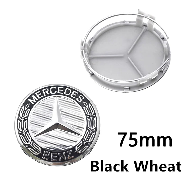 40pcs 56mm 60mm 68mm 75mm 3Pin For Wheel Hub Center Caps Mercedes Benz Emblem Car Rim Hubcap Badge Logo Auto Styling Accessories