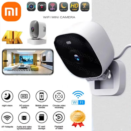 Xiaomi 4K Mini Security Camera Night Vision Full Color WiFi Monitor IP65 Waterproof Motion Detect Surveillance With 2 Way Audio