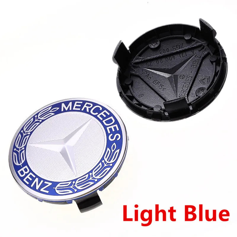 80pcs 76mm 75mm Wheel Center Hub Caps Car Rims Dust-Proof Cover Badge Logo Styling  Accessories A1714000025 New Black Blue Wheat