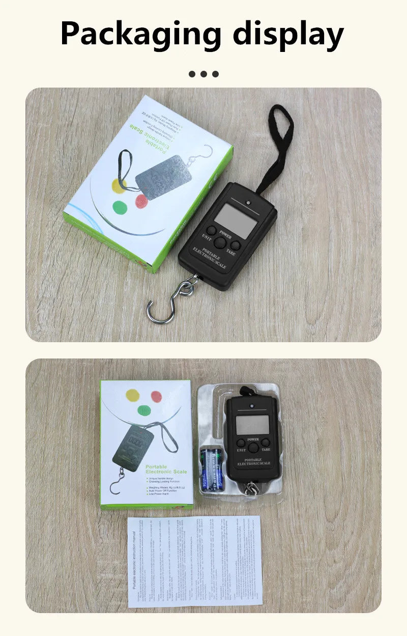1PC Multifunctional Mini 40kg10g Electronic Hanging Fishing Luggage Balanca Portable Digital Handy Pocket Weight Hook Scale tool