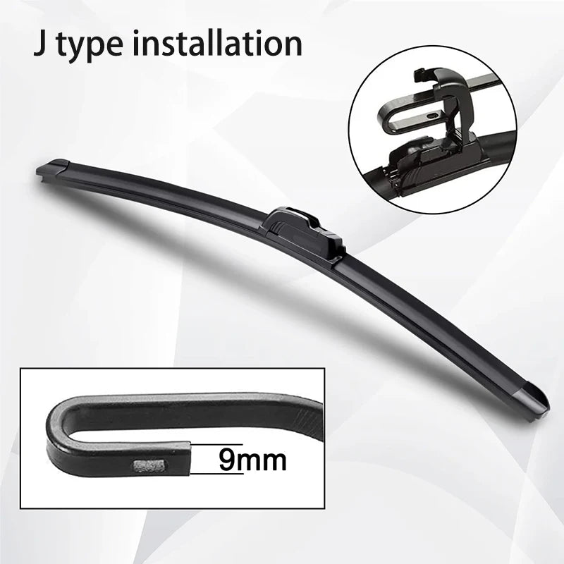 Hyundai Getz 2002-2011 autonpyyhkijälle U-tyyppinen pehmeä kuminen luuton pyyhin HD Hiljainen kestävä autopyyhkijä 22"+14"