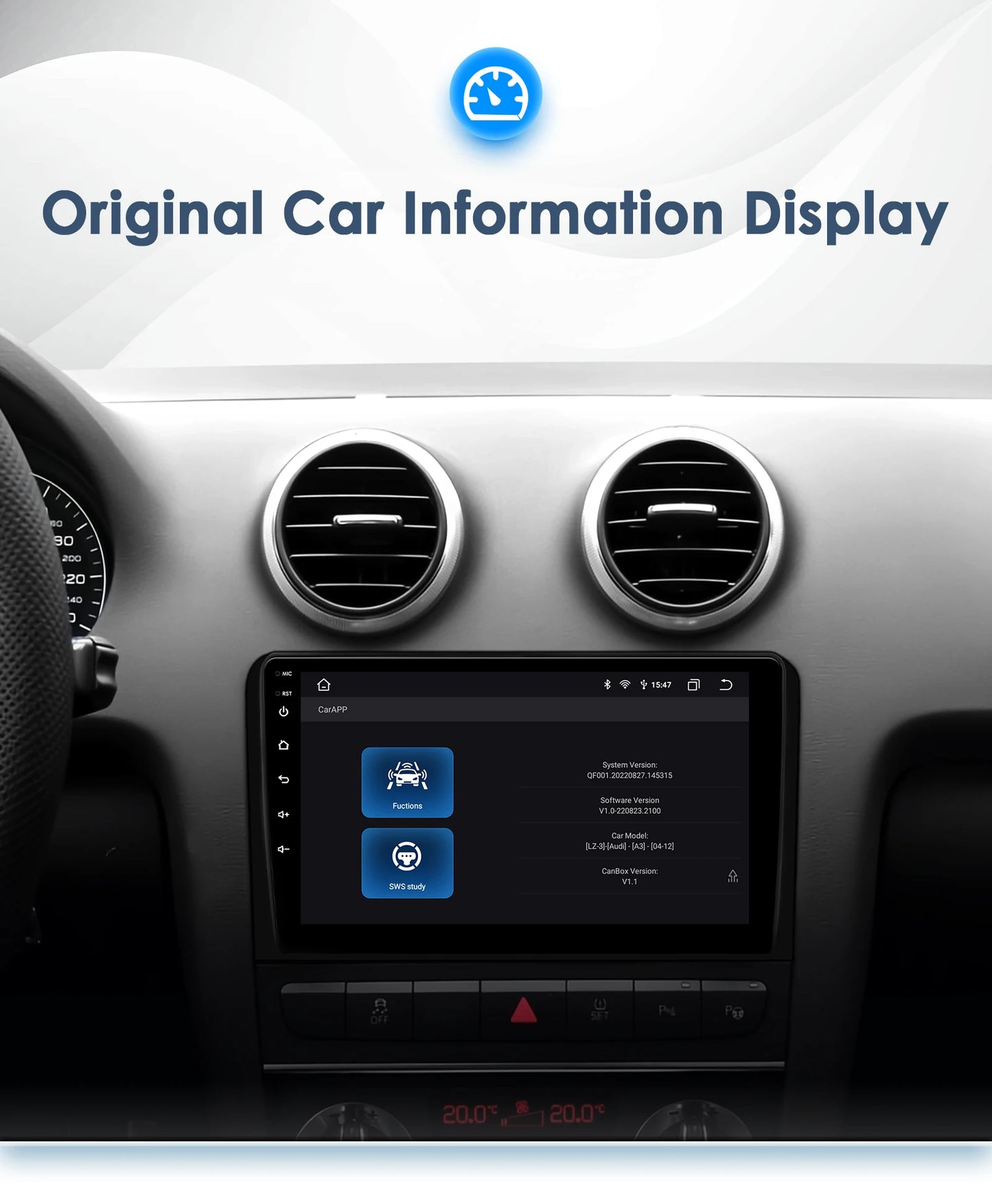 2Din Android 13 Car Radio For Audi A3 8P S3 RS3 2003-2013 Car Multimedia GPS 4G Wireless CarPlay Android Auto AI Voice autoradio