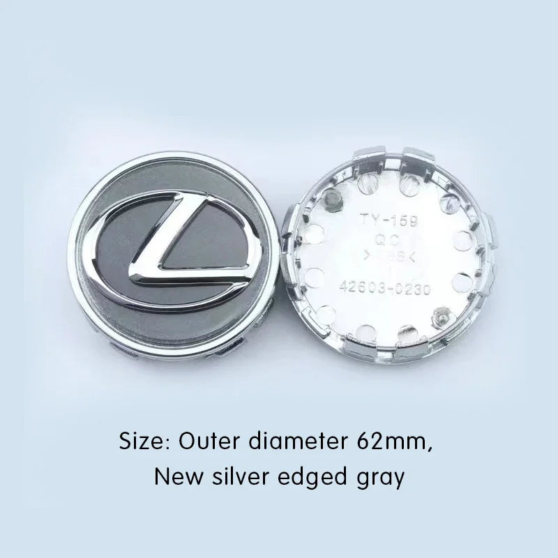 4PCS 62mm Car Wheel Center Hub Emblem For Lexus ES240 ES250 ES350 IS250 IS300 RX270 GS NX300 RX300 RX350 RX400H SL430 CT200