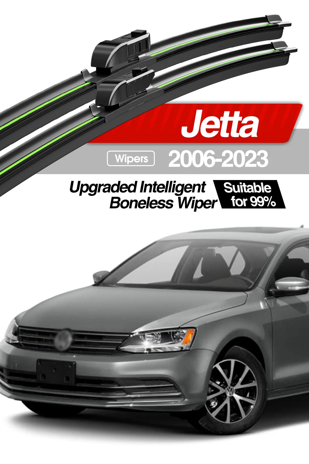 For VW Jetta MK5 MK6 MK7 2006-2023 Front Windshield Wiper Blades 2x Windscreen Window Accessories 2007 2009 2010 2012 2018 2019
