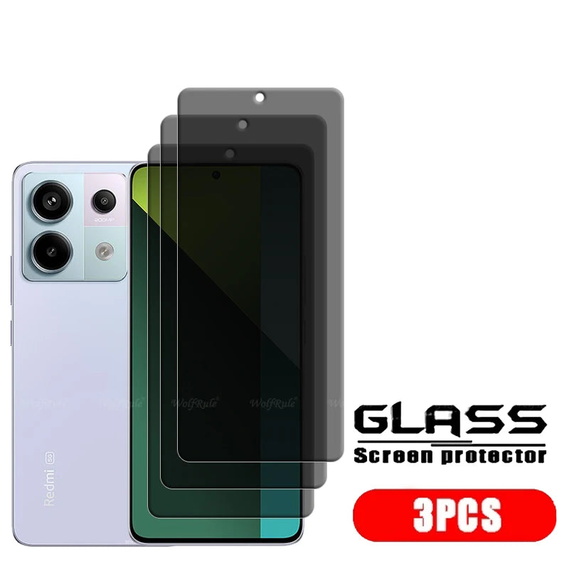 4Pcs For Redmi Note 13 Pro 5G Glass Redmi Note 13 5G Glass 9H HD Privacy Anti-Spy Cover Screen Protector Redmi Note 13 Pro 4G 5G