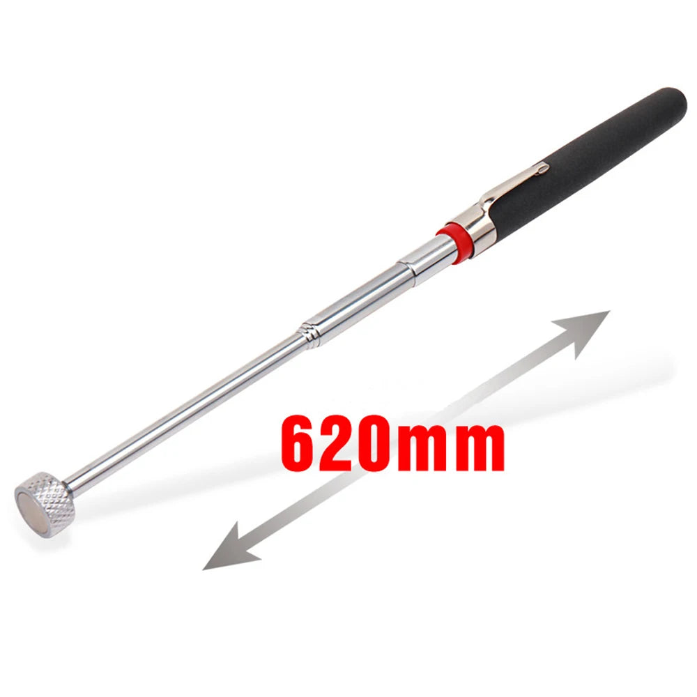 Telescopic Magnetic Pen with Light Mini Portable Magnet Pick Up Tool Extendable Pickup Rod Stick for Picking Up Screws Nut Bolt