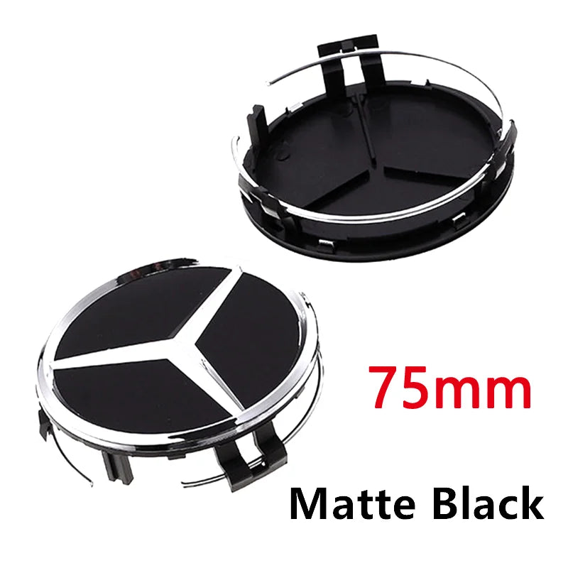 40pcs 56mm 60mm 68mm 75mm 3Pin For Wheel Hub Center Caps Mercedes Benz Emblem Car Rim Hubcap Badge Logo Auto Styling Accessories