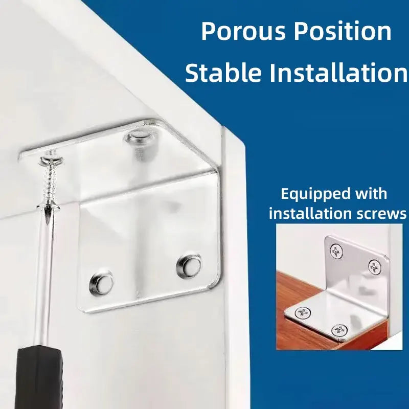 20PCS L-Shaped Corner Code 90 Degree Laminated Furniture Plate Hardware Right Angle Bracket Cabinets Small Connectors