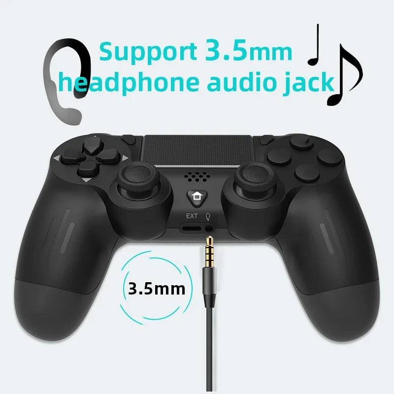 Bluetooth-yhteensopiva peliohjain PS4/Slim/Pro langattomalle peliohjaimelle PC:lle Dual Vibration Joystick IOS/Androidille