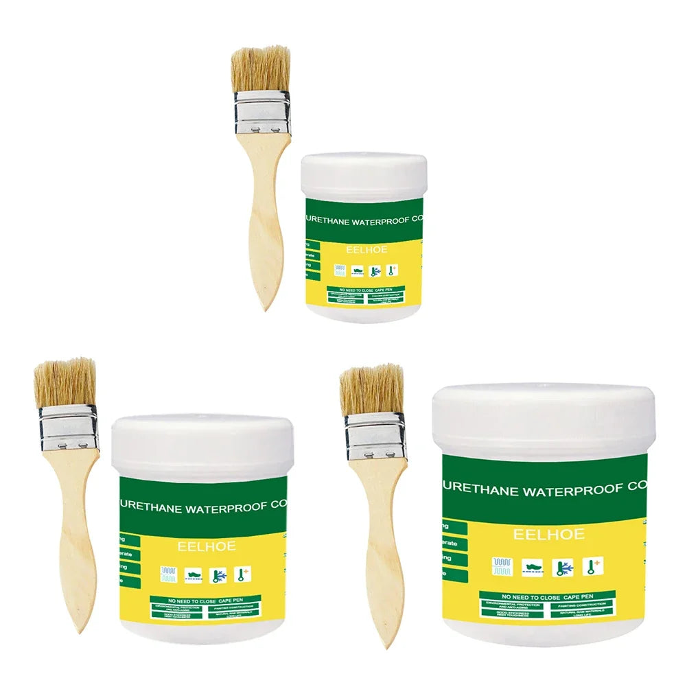 1/2/3Pcs Waterproof Coating Sealant Agent Transparent Invisible Paste Glue With Brush Restore Adhesive Roof Bathroom 30/100/300g