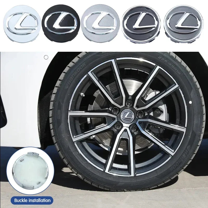 4PCS 62mm Car Wheel Center Hub Emblem For Lexus ES240 ES250 ES350 IS250 IS300 RX270 GS NX300 RX300 RX350 RX400H SL430 CT200