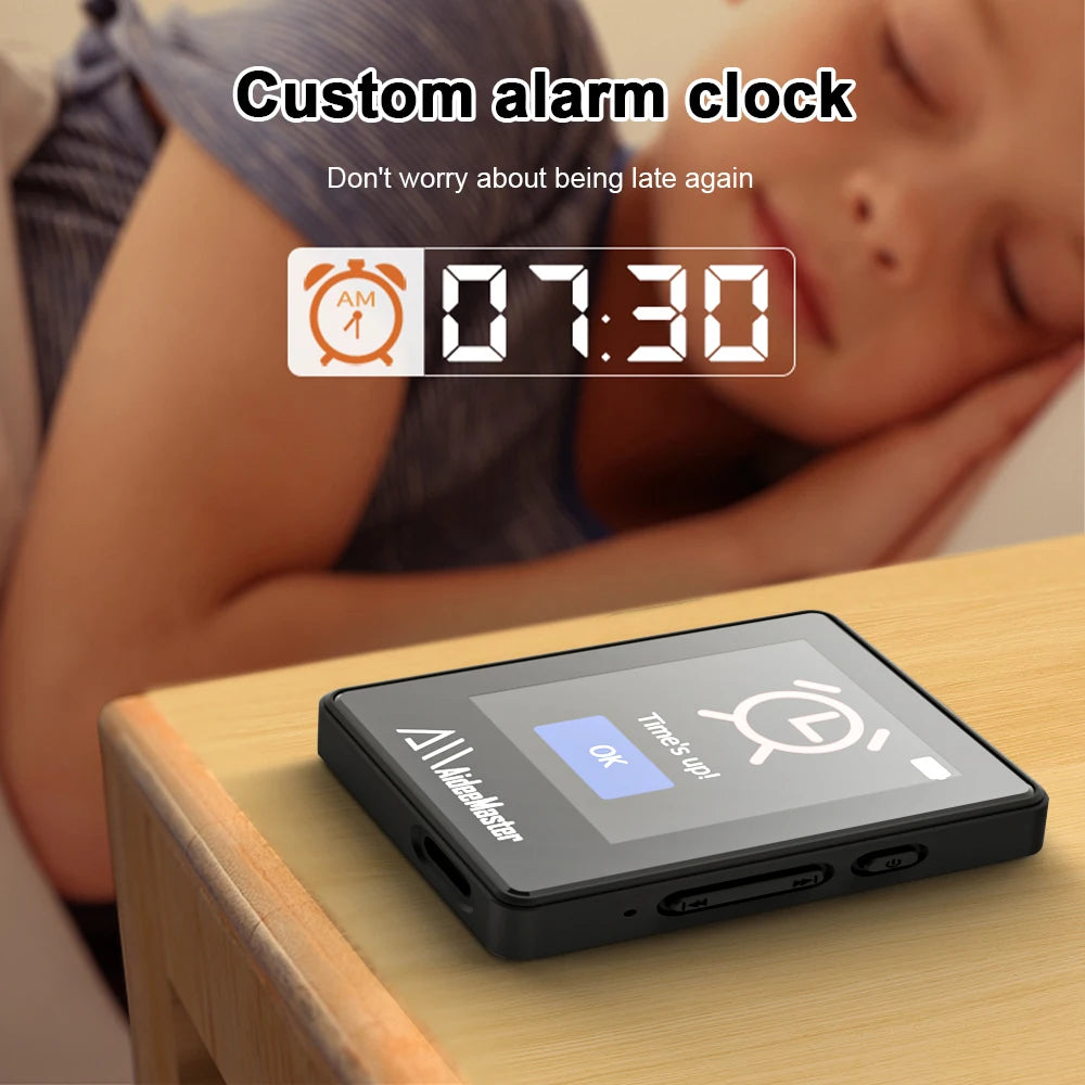 Portable BT MP3 Player Wireless Mini Digital HiFi Lossless Sound Music Players Small Black Walkman Audio Player