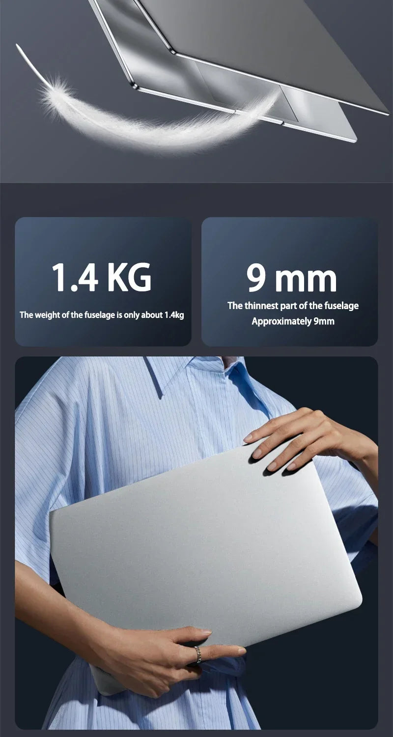 Brand 15.6" Inch Laptop 32GB RAM DDR4 2TB SSD ROM Windows 11 Pro Fingerprint Unlock Backlit Keyboard Portable Office Notebook