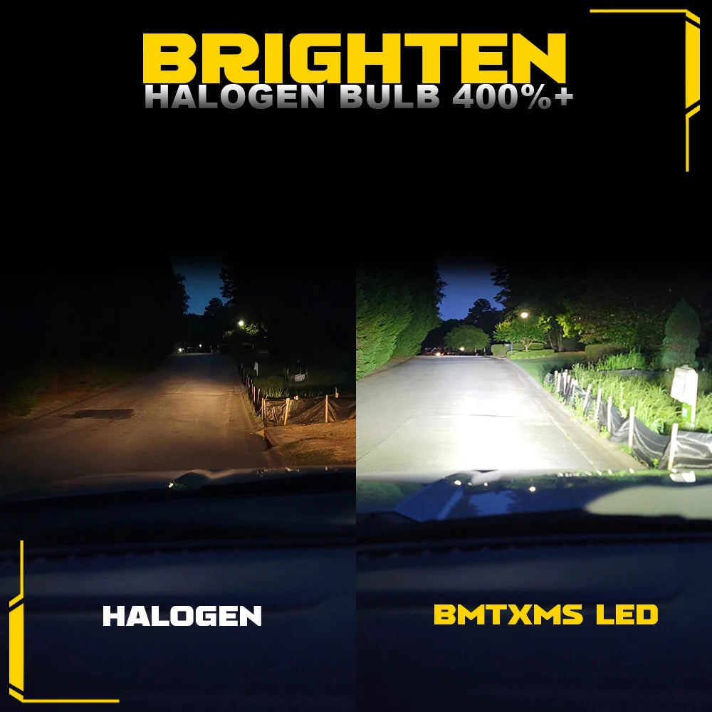 BMTxms 2Pcs 60W 12000LM Canbus H8 H11 9005 9006 Car LED Light Fog Light H9 HB3 HB4 9145 H10 LED Fog Lamp 6000K 3000K 12V Diode