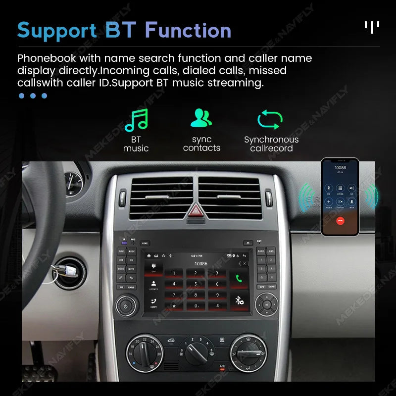 7" 2din Android Car Radio Stereo Video Player For Mercedes Benz B200 A B Class W169 W245 Viano Vito W639 Sprinter W906 Carplay