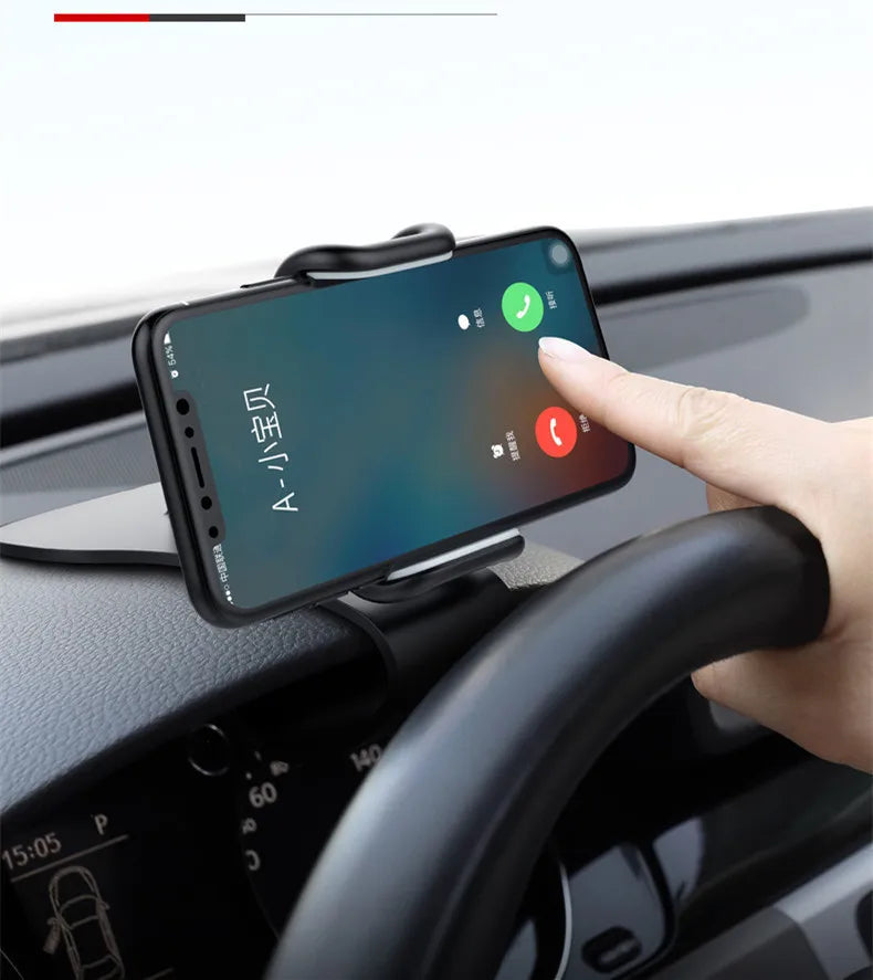 360 pyörivä autopuhelinteline Universaali matkapuhelinteline Autoteline Kojelauta tuki Auto Grip -matkapuhelimen kiinteälle kannakkeelle