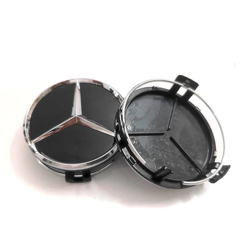 80pcs 76mm 75mm Wheel Center Hub Caps Car Rims Dust-Proof Cover Badge Logo Styling  Accessories A1714000025 New Black Blue Wheat