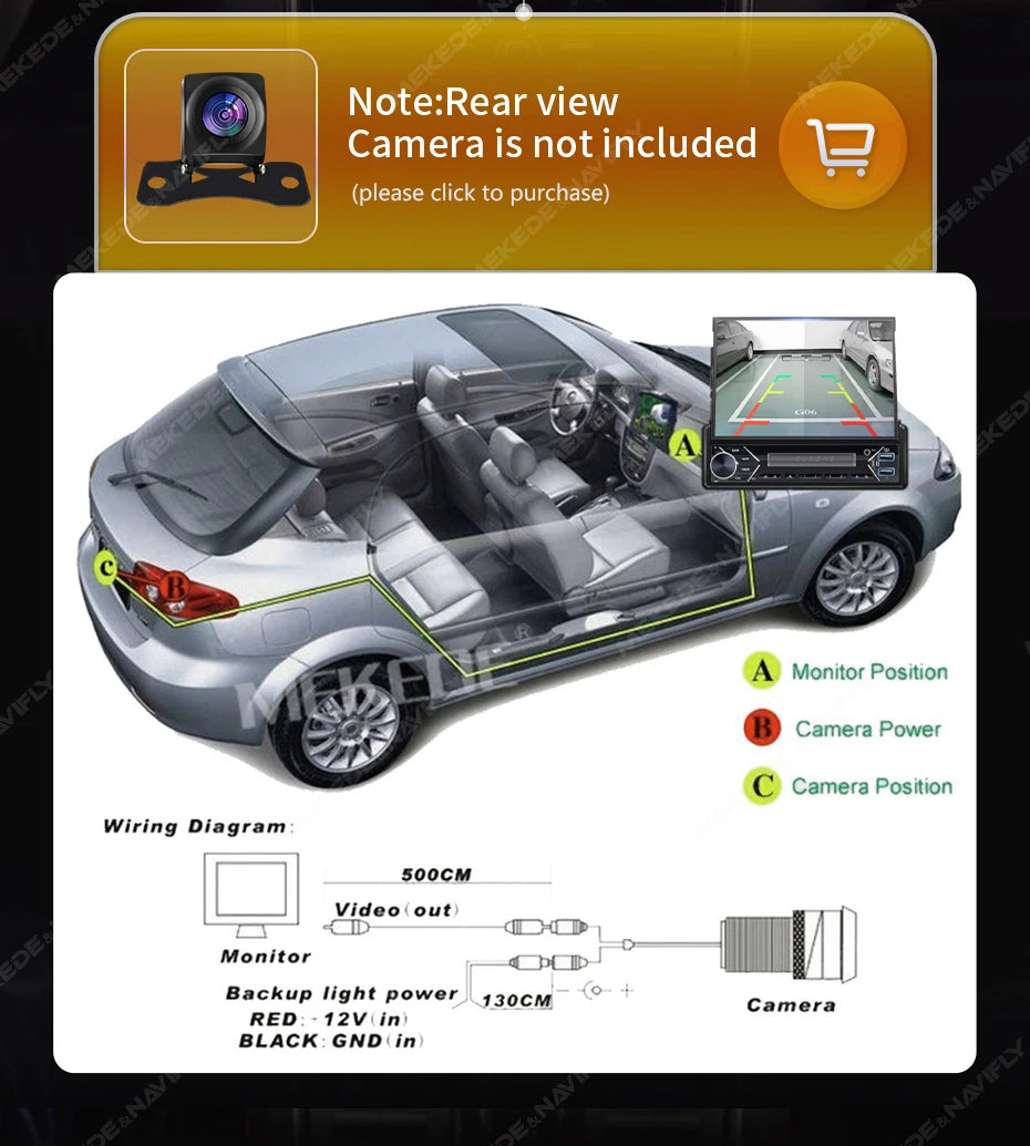 MEKEDE 1Din 7" Retractable Screen MP5 Player Car Radio Android Auto Carplay Universal GPS Navi Car Multimedia Intelligent System