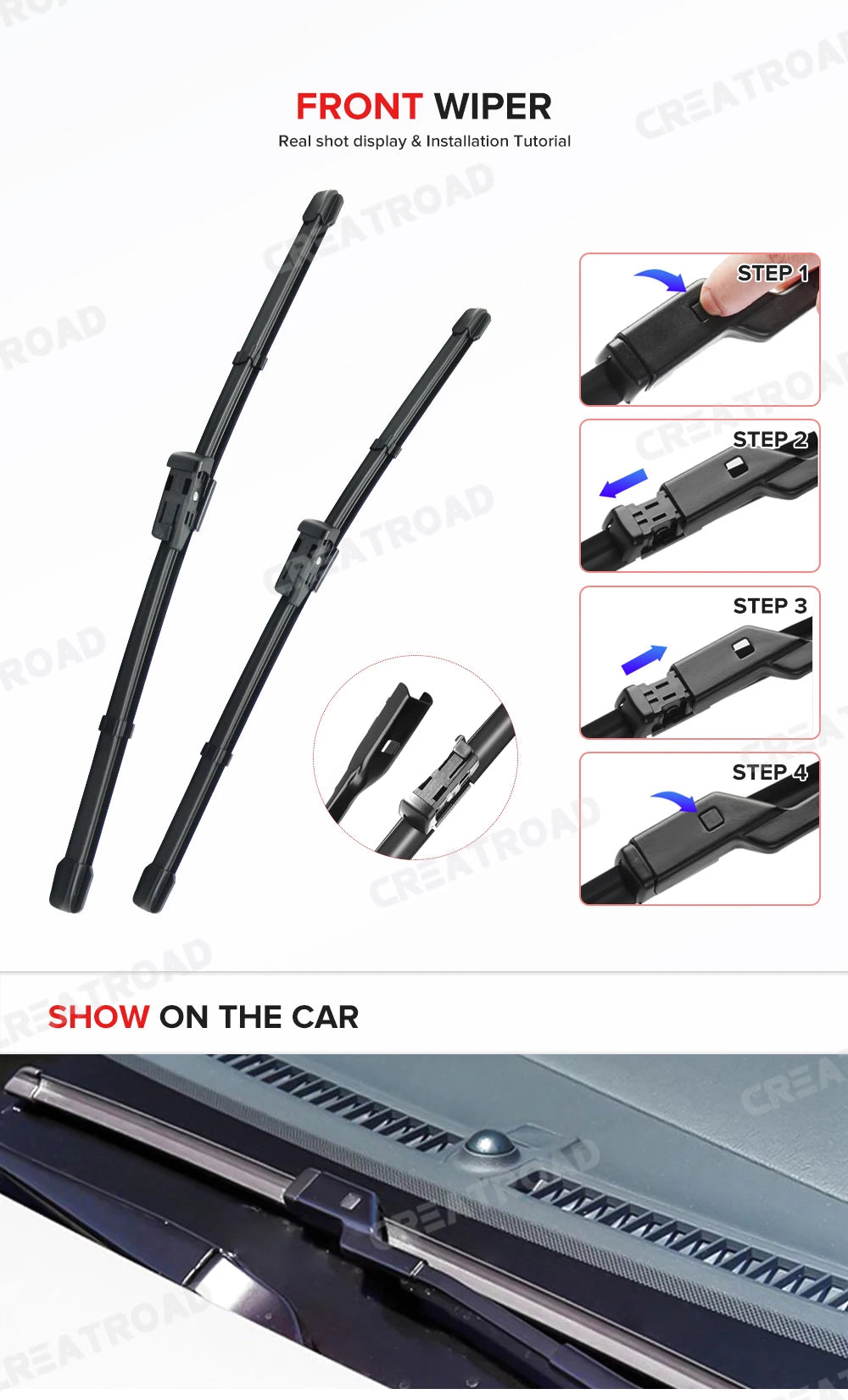Wiper LHD Front & Rear Wiper Blades Set For VW Golf MK 7 2012 - 2020 Windshield Windscreen Window Brushes 26"+18"+11"