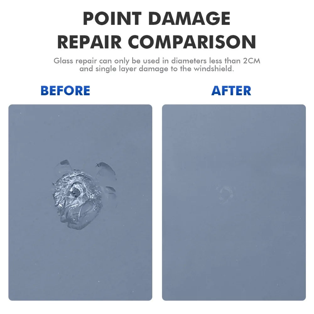 Windshield Car Crack Repair Kit DIY Window Mobile Screen Kit Cure Glue Car Glass Scratch Crack Repair Accessories Clean Neat