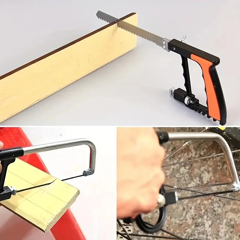 8in1 Saw Multi Purpose Hand DIY Steel Saw Metal Wood Glass Saw Kit 6 Blades Woodworking Metalworking Model Hobby Tool