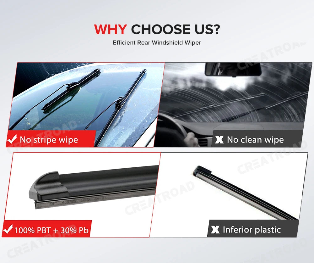 Wiper LHD Front & Rear Wiper Blades Set For VW Golf MK 7 2012 - 2020 Windshield Windscreen Window Brushes 26"+18"+11"
