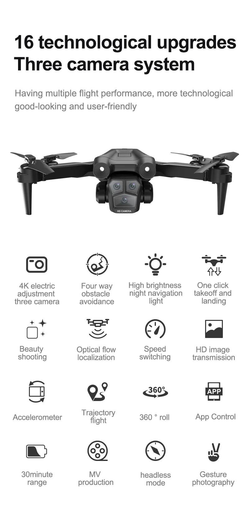2024Uusi M4 Professional Drone 8K HD -kamera esteiden välttäminen laajakulmainen taitettava RC-helikopteri WIFI FPV korkeushelikopteri 3000M
