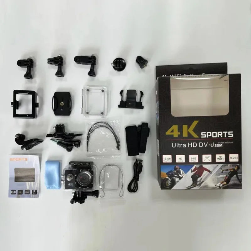 Action Camera Ultra HD 4K/30fps WiFi 2.0-inch 170D Underwater Waterproof Helmet Video Recording Cycling skiing Cameras Sport Cam