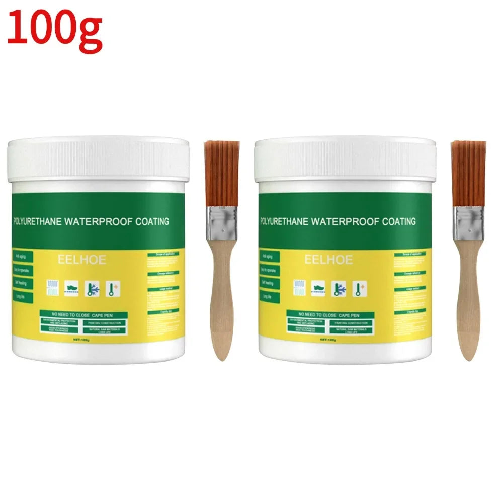 1/2/3Pcs Waterproof Coating Sealant Agent Transparent Invisible Paste Glue With Brush Restore Adhesive Roof Bathroom 30/100/300g
