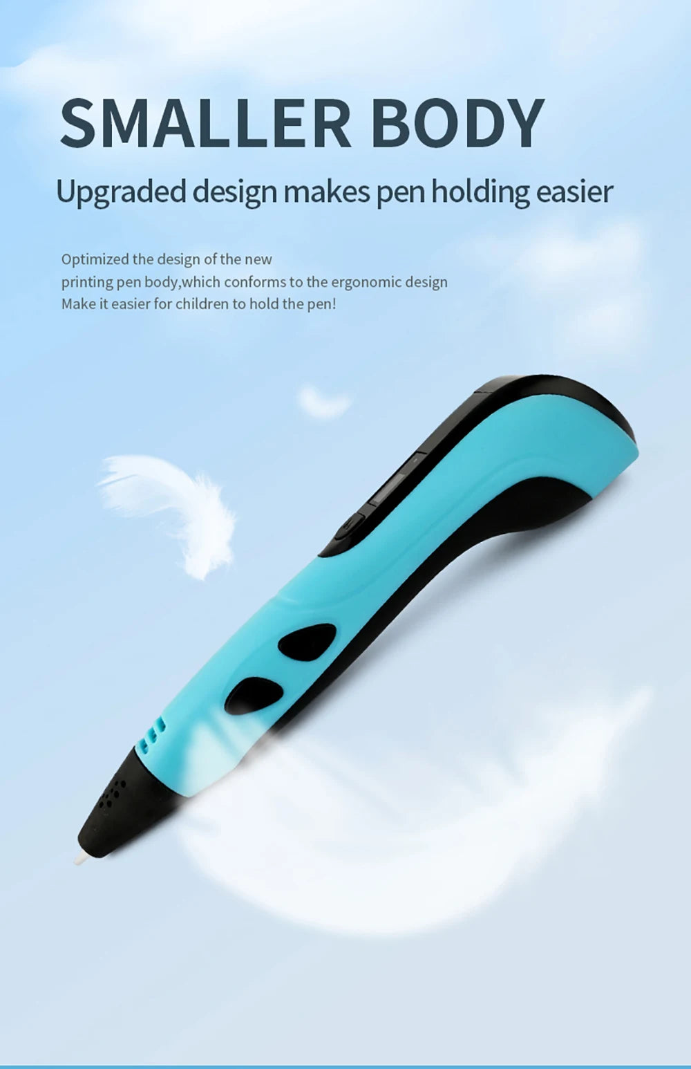 2025 New 3D Printing Pen DIY Three-dimensional Painting Children Toys With LCD Screen Power Adapter 200M PLA Filament Toys Gift