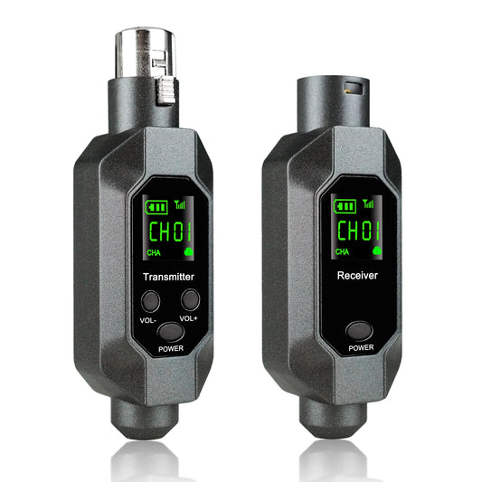 Wired to Wireless Microphone System Wireless Microphone Converter XLR Transmitter and Receiver for Dynamic Microphone