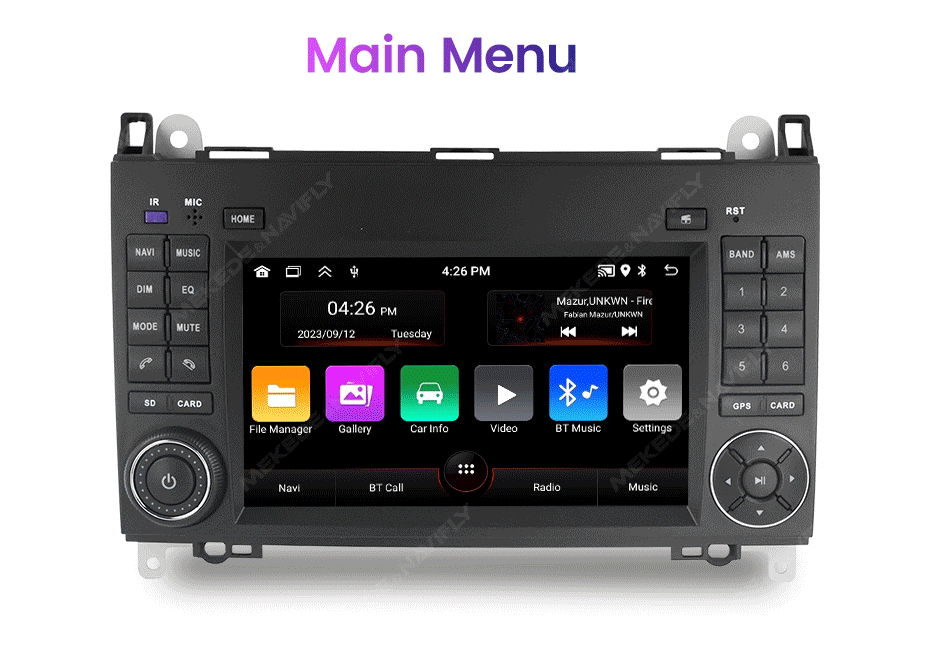 7" 2din Android Car Radio Stereo Video Player For Mercedes Benz B200 A B Class W169 W245 Viano Vito W639 Sprinter W906 Carplay