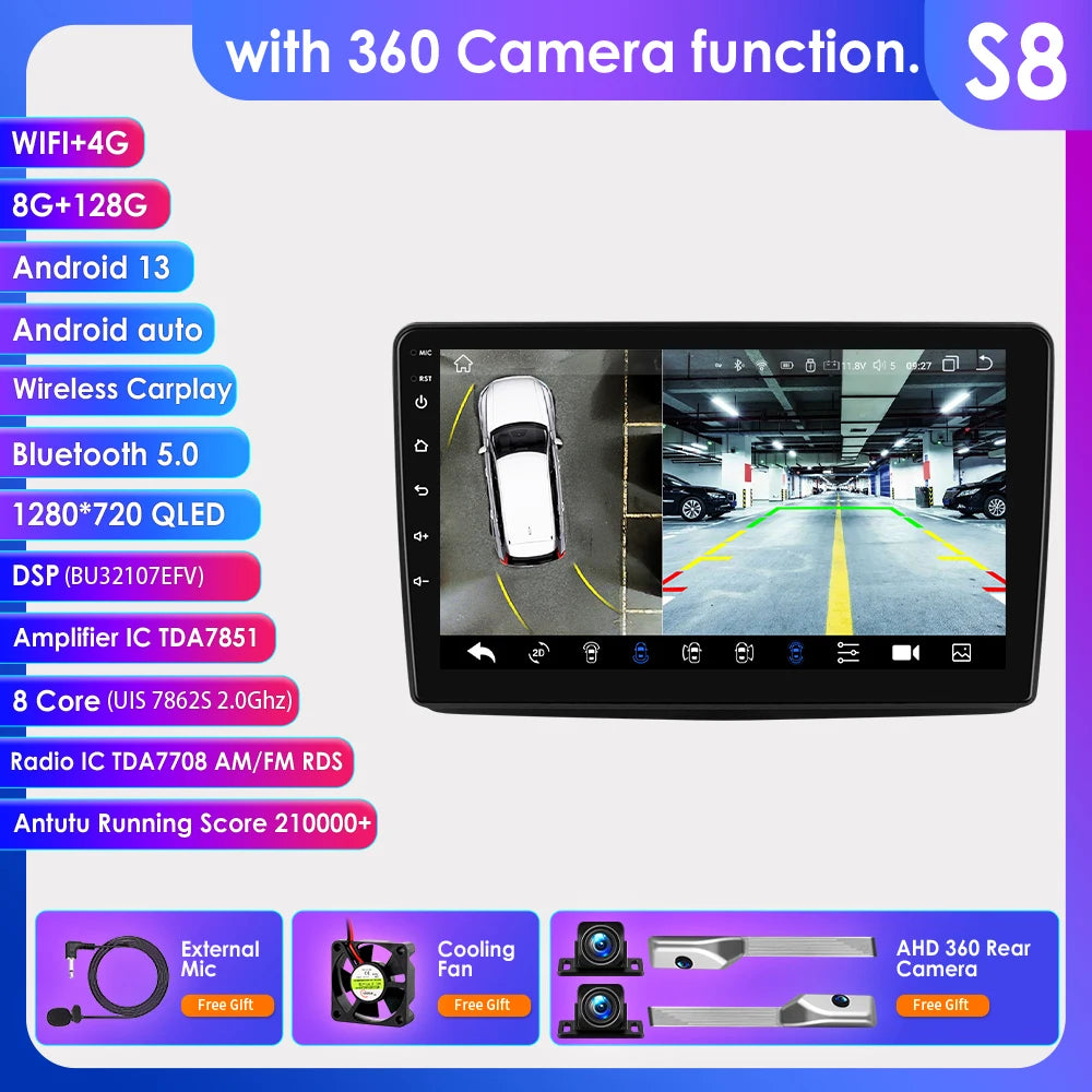 Android Radio Car Multimedia for Fiat Panda 2003 -2012 Android Auto Audio GPS 7862 Stereo Car CarPlay Intelligent Screen Player