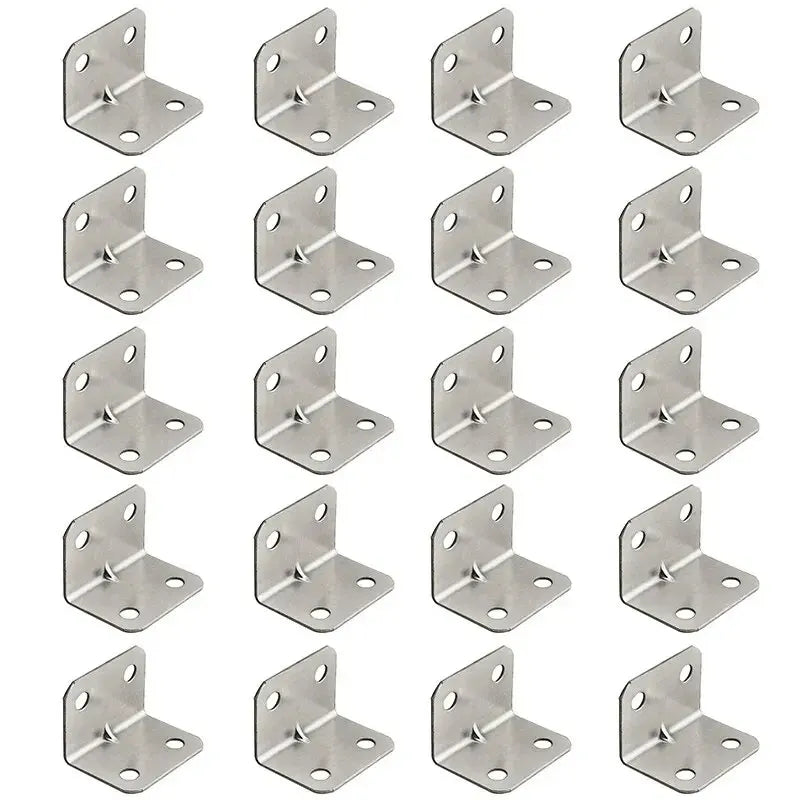 20PCS L-Shaped Corner Code 90 Degree Laminated Furniture Plate Hardware Right Angle Bracket Cabinets Small Connectors