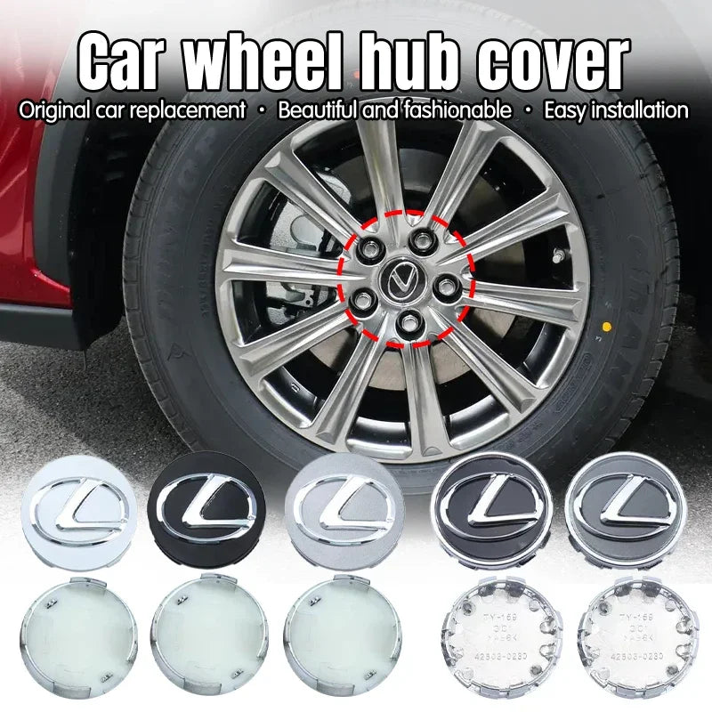 4PCS 62mm Car Wheel Center Hub Emblem For Lexus ES240 ES250 ES350 IS250 IS300 RX270 GS NX300 RX300 RX350 RX400H SL430 CT200