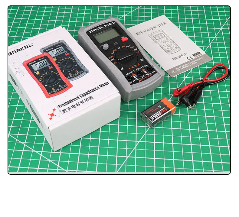 SK-6013 Digital Capacimeter Professional Capacitance Meter 20000uf Capacitor Tester 1999 Counts Electrician Multimeter