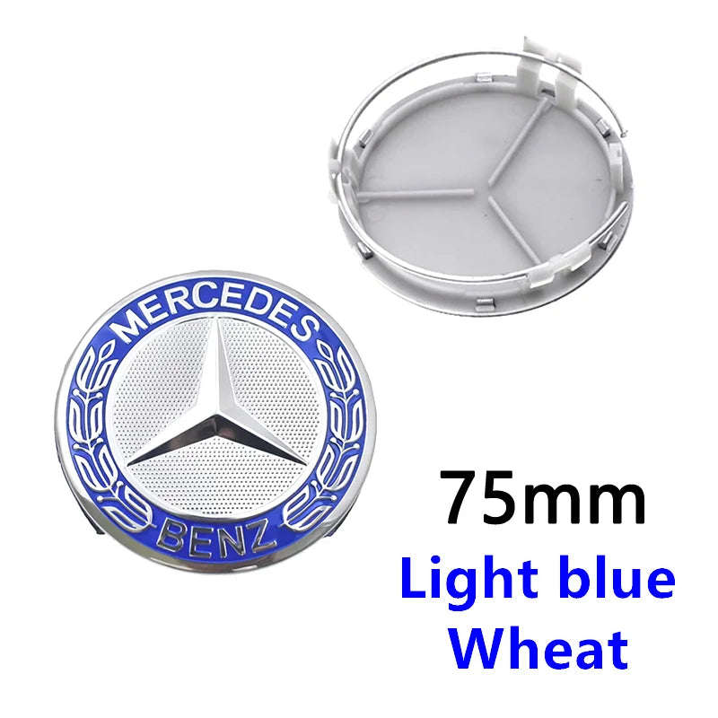 40pcs 56mm 60mm 68mm 75mm 3Pin For Wheel Hub Center Caps Mercedes Benz Emblem Car Rim Hubcap Badge Logo Auto Styling Accessories