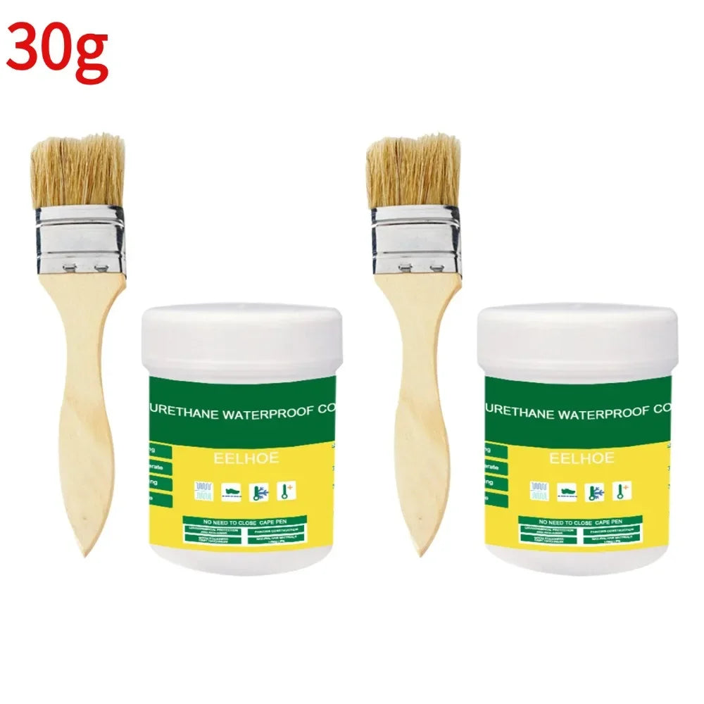 1/2/3Pcs Waterproof Coating Sealant Agent Transparent Invisible Paste Glue With Brush Restore Adhesive Roof Bathroom 30/100/300g