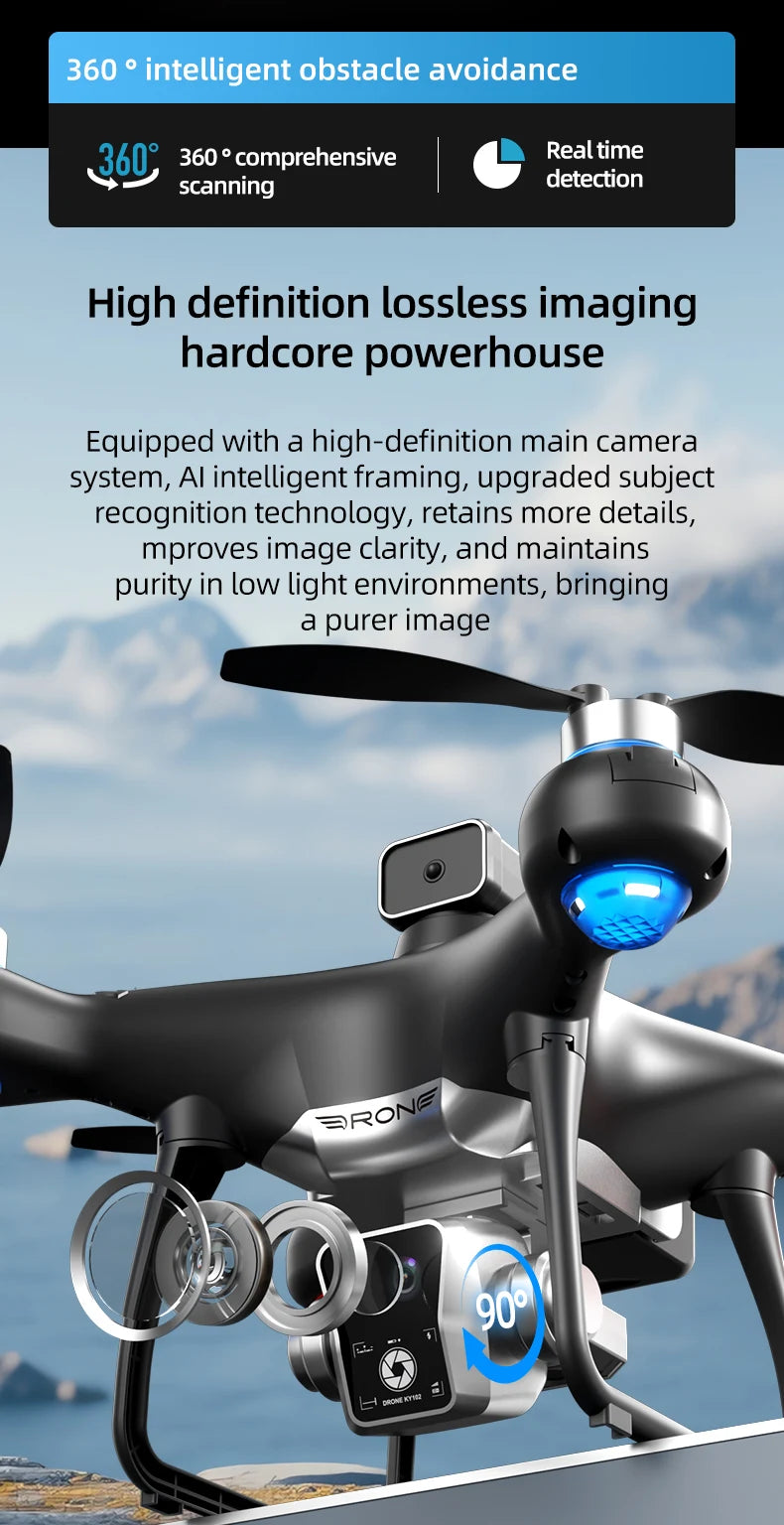 Xiaomi KY102 MAX Drone Professional HD Dual Camera Screen Controlled Brushless Obstacle Avoidance RC Quadcopter Dron Toy 10000M