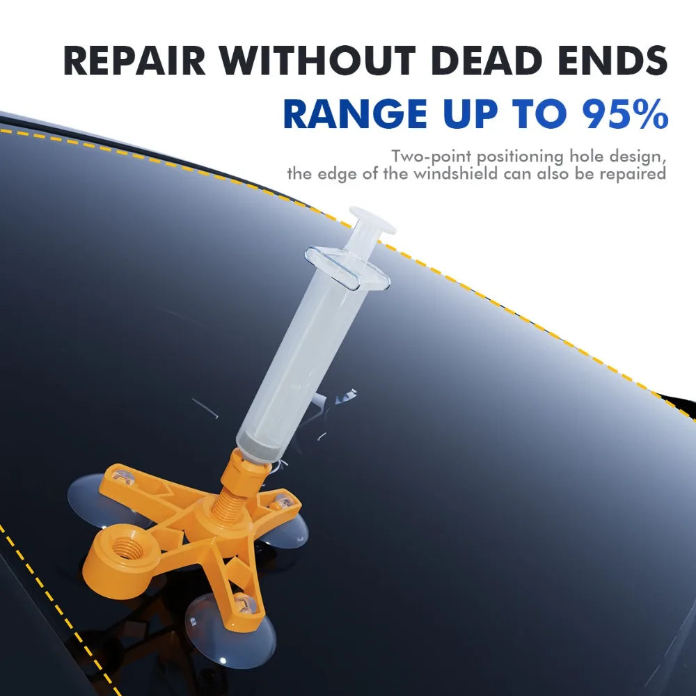 Windshield Car Crack Repair Kit DIY Window Mobile Screen Kit Cure Glue Car Glass Scratch Crack Repair Accessories Clean Neat