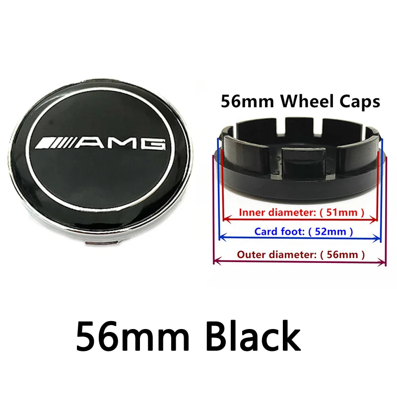 40pcs 56mm 60mm 68mm 75mm 3Pin For Wheel Hub Center Caps Mercedes Benz Emblem Car Rim Hubcap Badge Logo Auto Styling Accessories