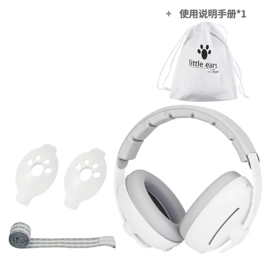 Baby Ear Protection Noise Cancelling Headphones 2-in-1 Convertible Design Noise Reduction Earmuffs for Infant Improves Sleep