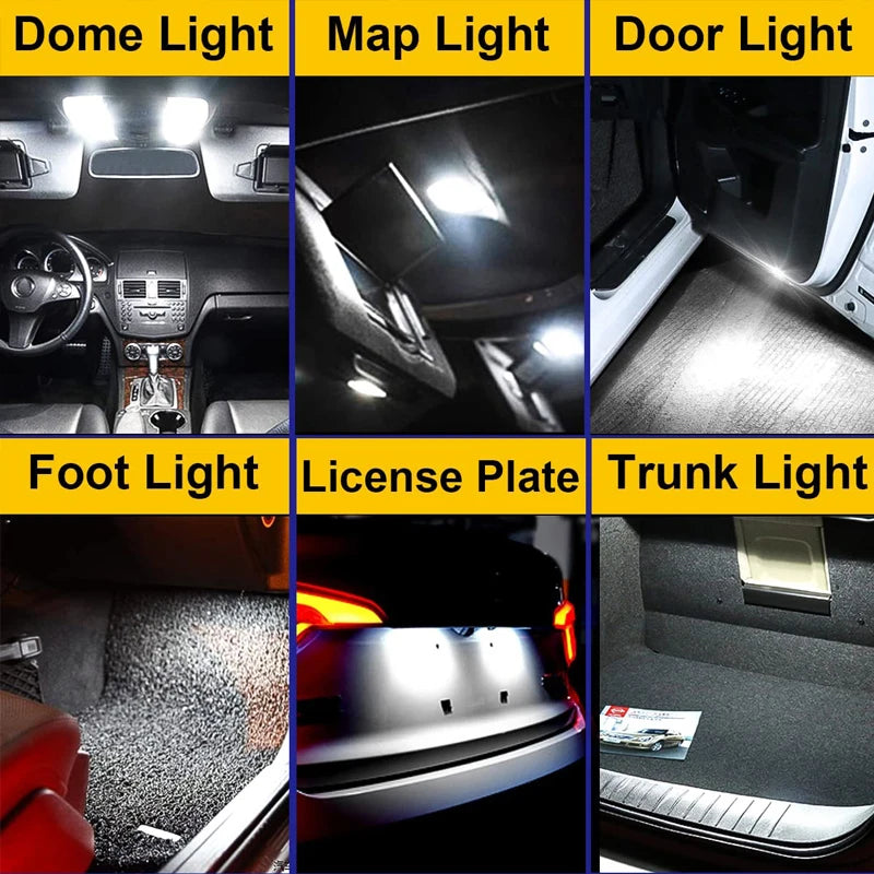 2/4/6/8/10/20 PCS CANBUS T10 W5W LED Bulbs 12V 24V 4014-26SMD 6500K White Car Interior Dome Courtesy Trunk License Plate Lights